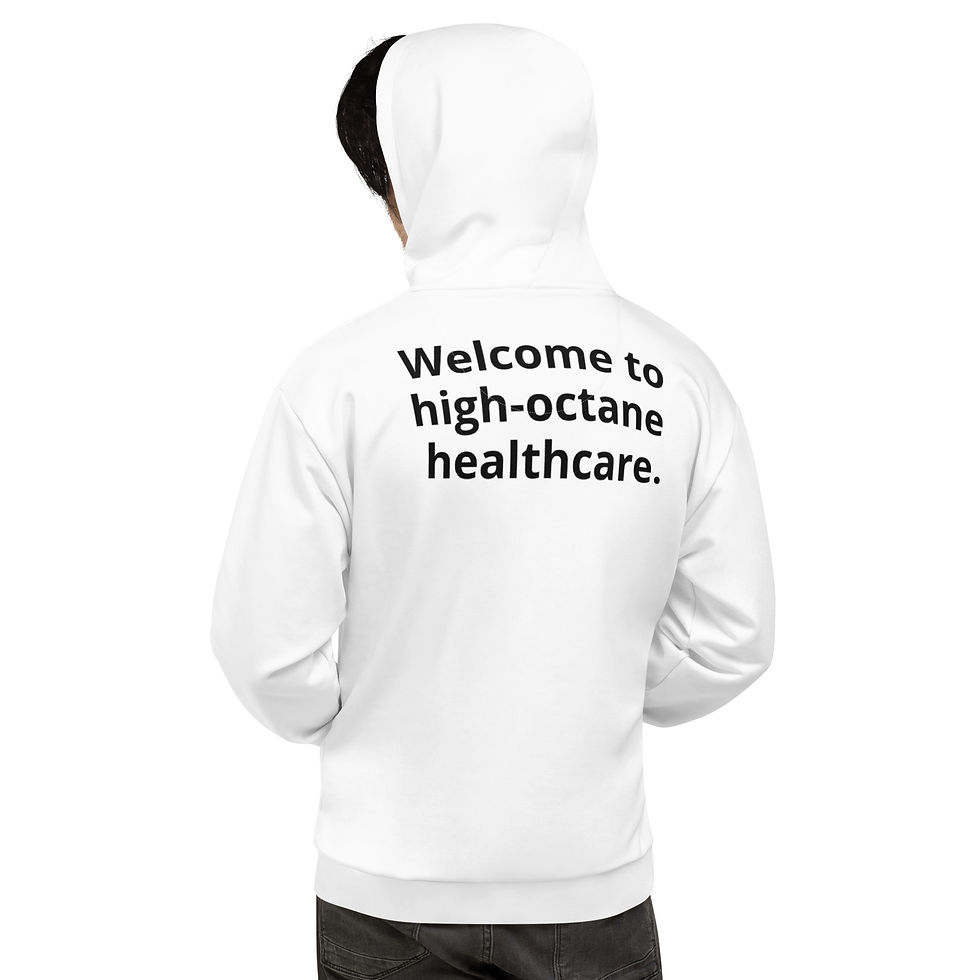 Thumbnail: Unisex ER-isms Hoodie: "Welcome to high-octane healthcare."