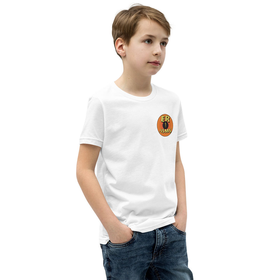 Thumbnail: Youth ER-isms T-Shirt: "Powered by snacks and chaos."