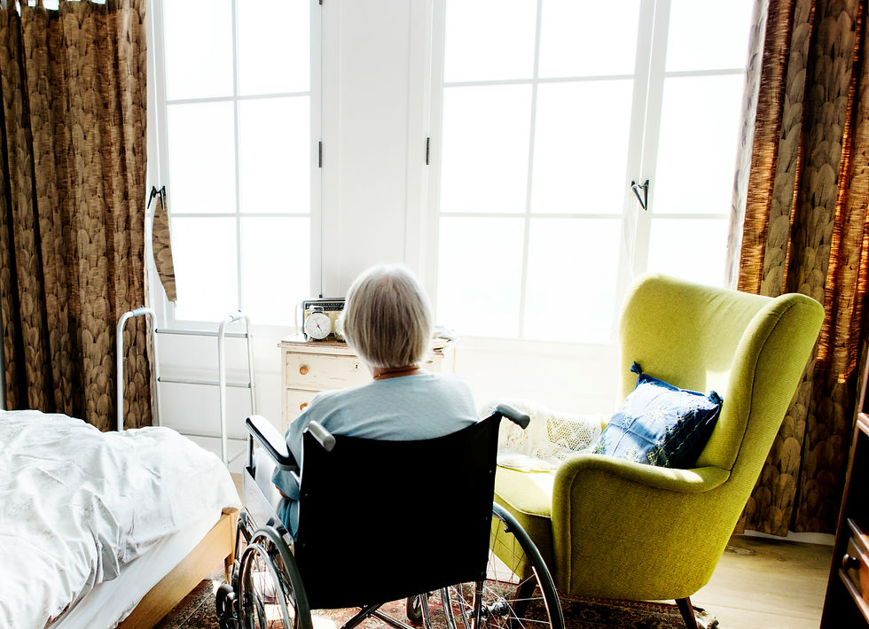 Adult daughter warmly embracing her aging parent during a family visit, representing the emotional reality of long-distance caregiving and supporting elderly parents in Israel.