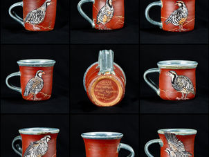Jenny Reeves-Johnson honored at Govenor's Art Exhibit with Thirteen Red Canyon Chukars