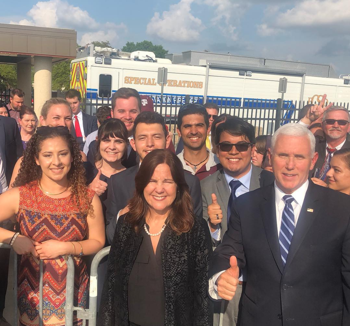 Meeting the Pences
