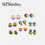 Thumbnail: Pride Love Gay Love Epoxy Acrylic Resin Stud Earrings Handmade Jewelry Earrings