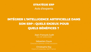 Pour mieux comprendre cette transformation, STMS a réuni trois experts de premier plan dans une vidéo exclusive "Stratégie ERP - Avis d'experts". Jean-François Judit (DSI, DE SANGOSSE), Sébastien Faure (Directeur Général, STMS Solutions) et Christophe Roy (Head of Corporate, SAP France) partagent leur vision terrain et leurs recommandations concrètes.