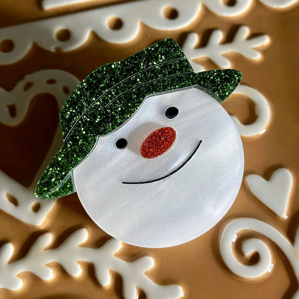 Snowman Brooch