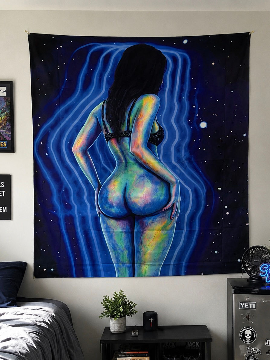 Galactic Goddess Tapestry | Cosmic Goddess Wall Art | Wall Decor