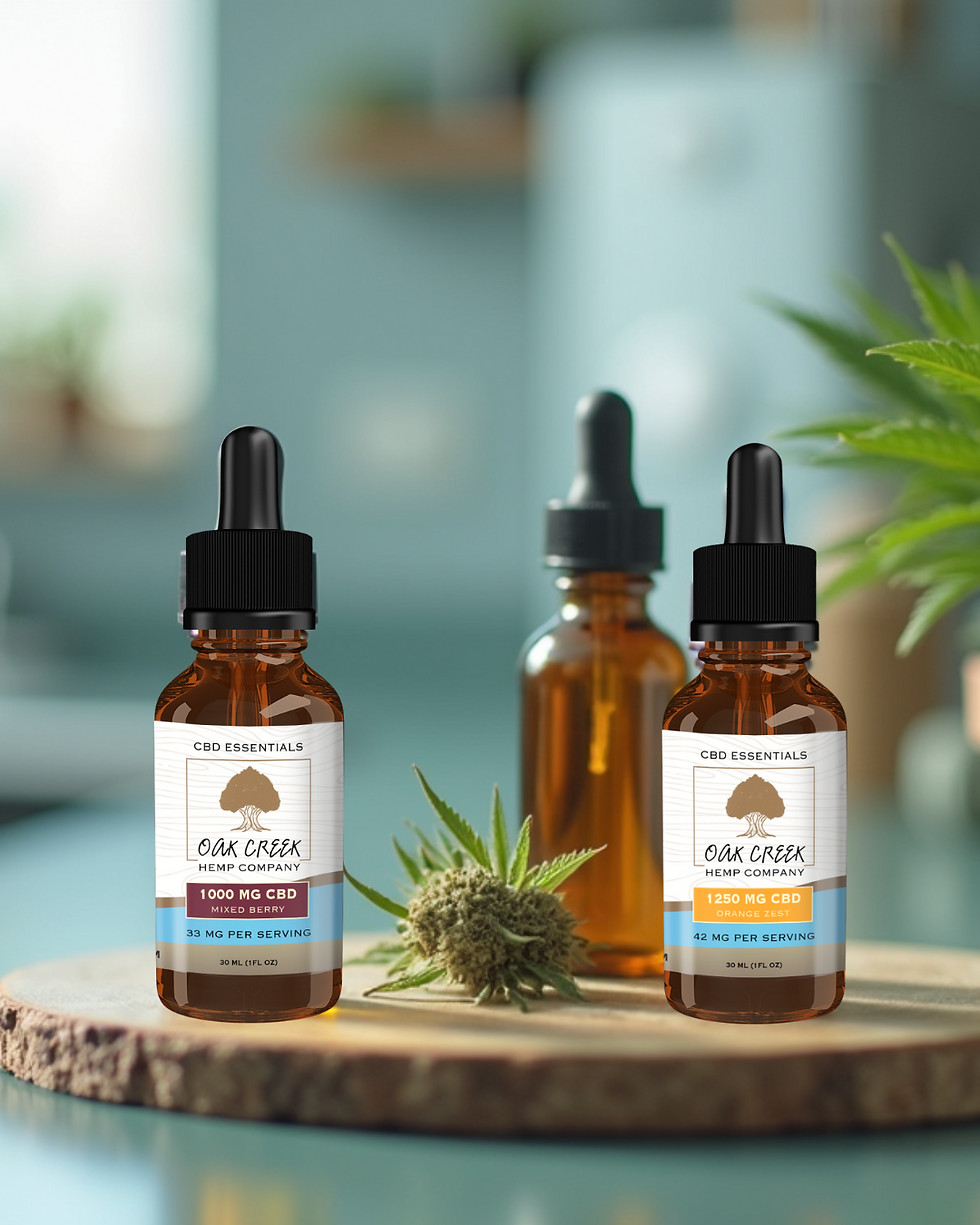 Counter with CBD oil options