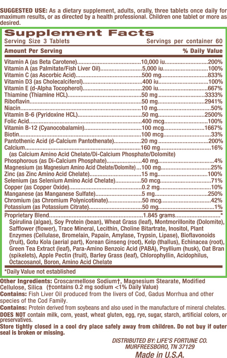 Thumbnail: Life's Fortune Multi-Vitamin and Mineral