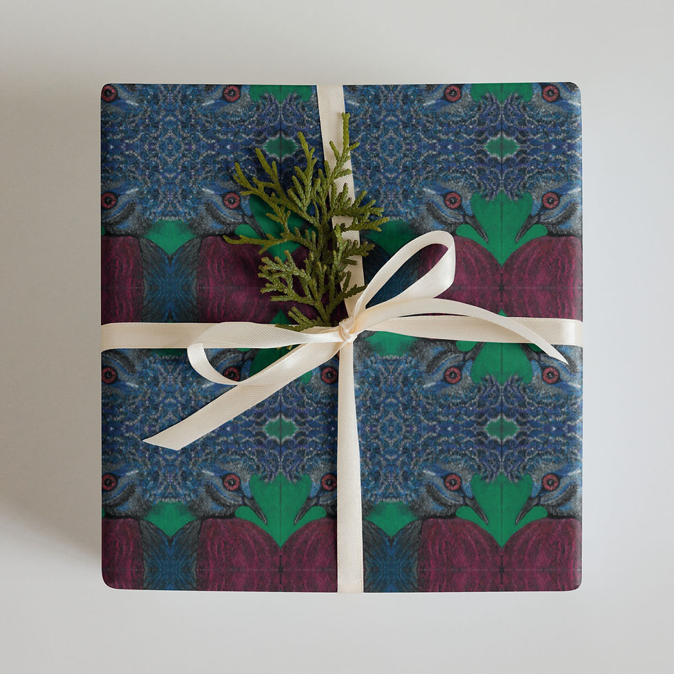 Thumbnail: 3 Sheets of Seasons Greetings Wrapping Paper