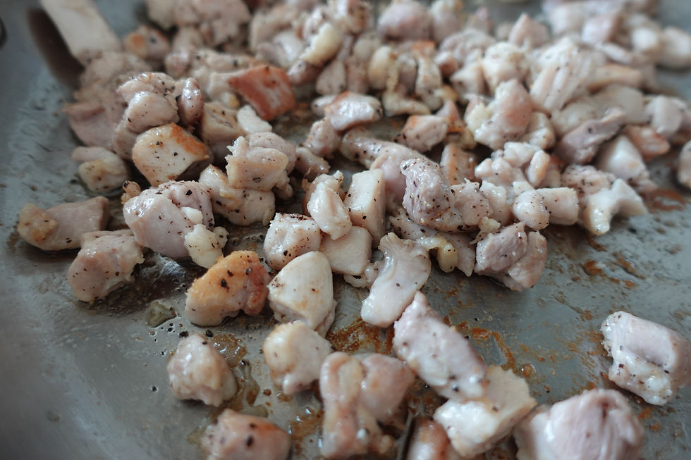 Toss the chicken halfway through the cooking time to brown all surface areas