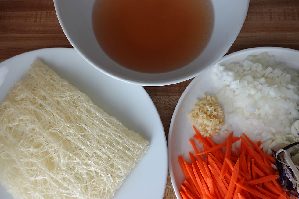 Ingredients bago magluto ("before cooking")