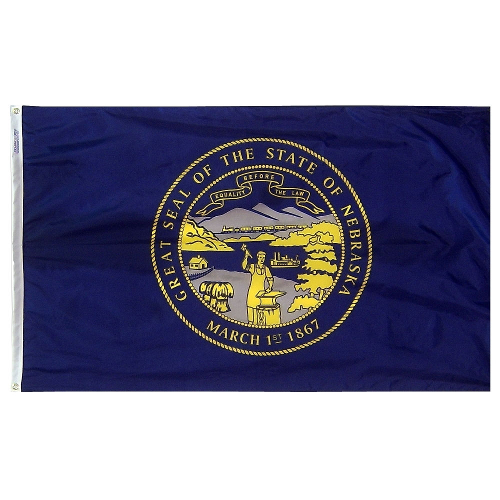 NEBRASKA 2X3' NYLON OUTDOOR FLAG