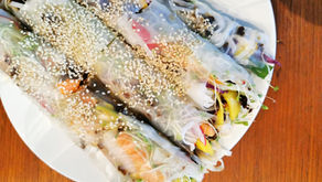 Vårruller med peanøttsaus