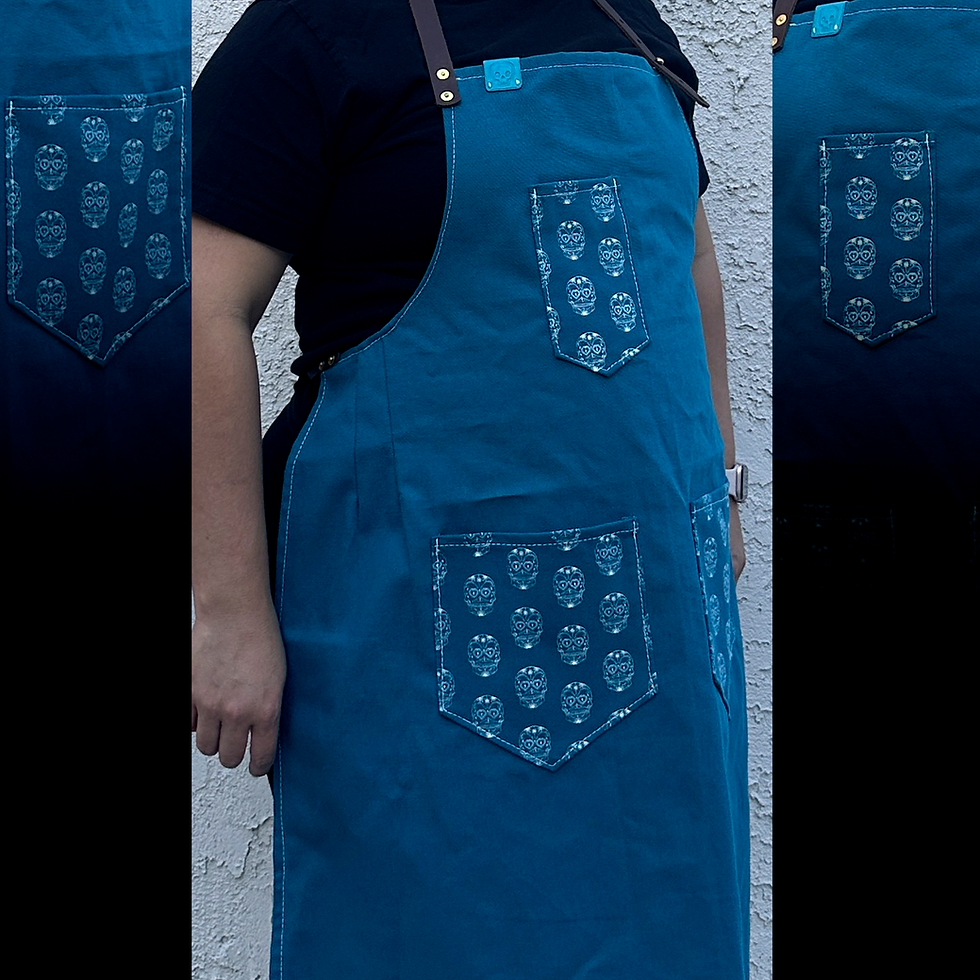 Thumbnail: Blue Skull Print Apron