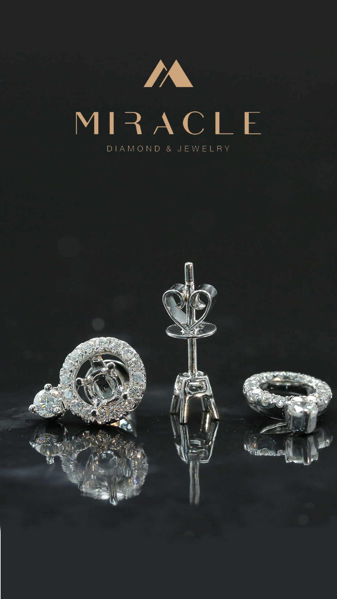 Vỏ bông tai kim cương nữ BXV848