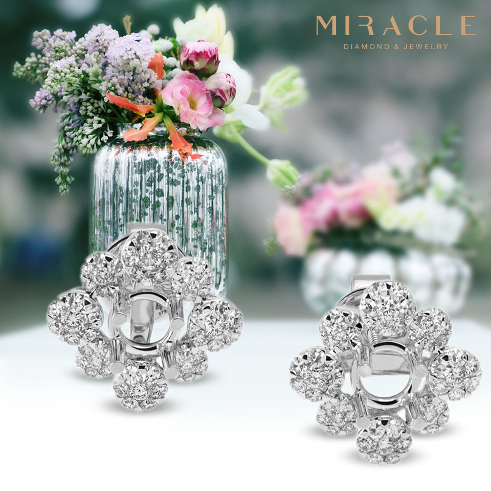 Hình thu nhỏ: Vỏ bông tai kim cương nữ BXV750