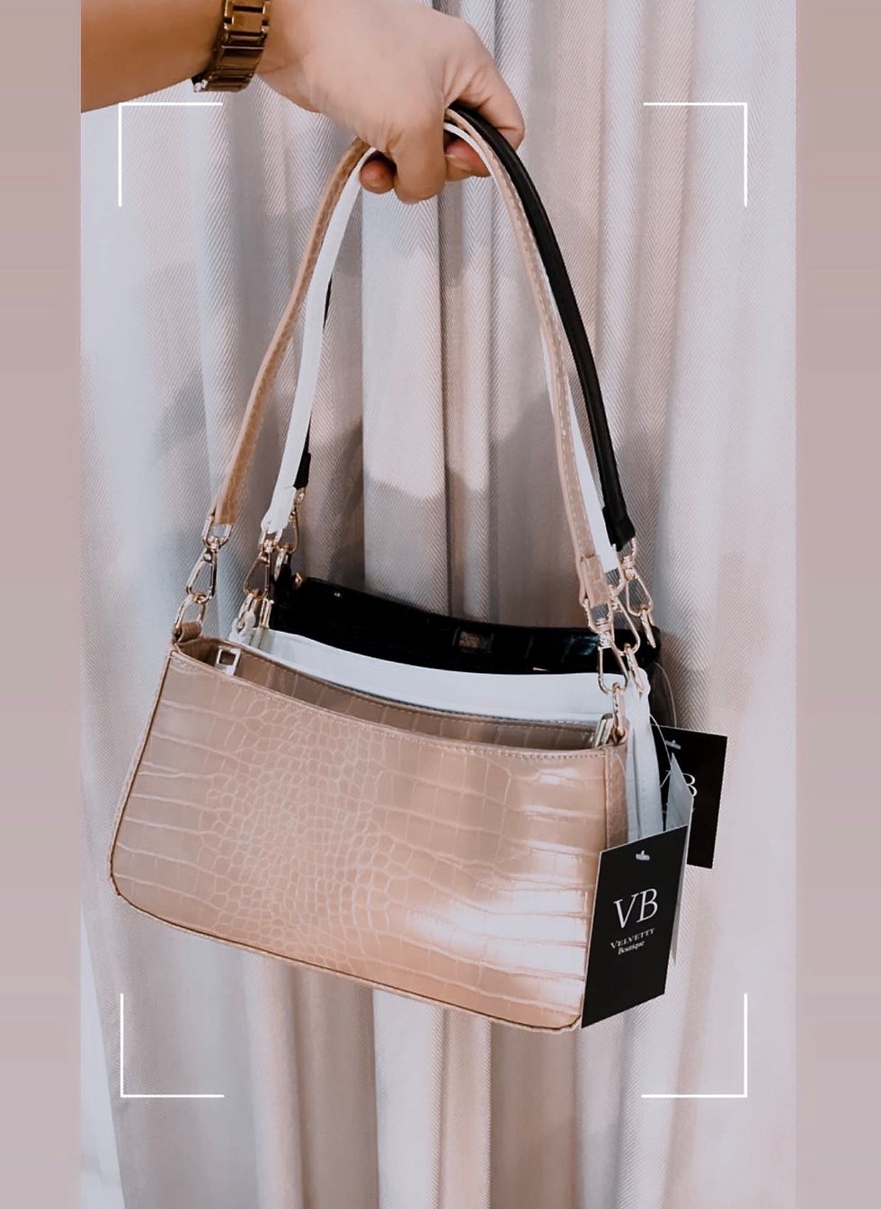Thumbnail: Zip-Top Shoulder Bag