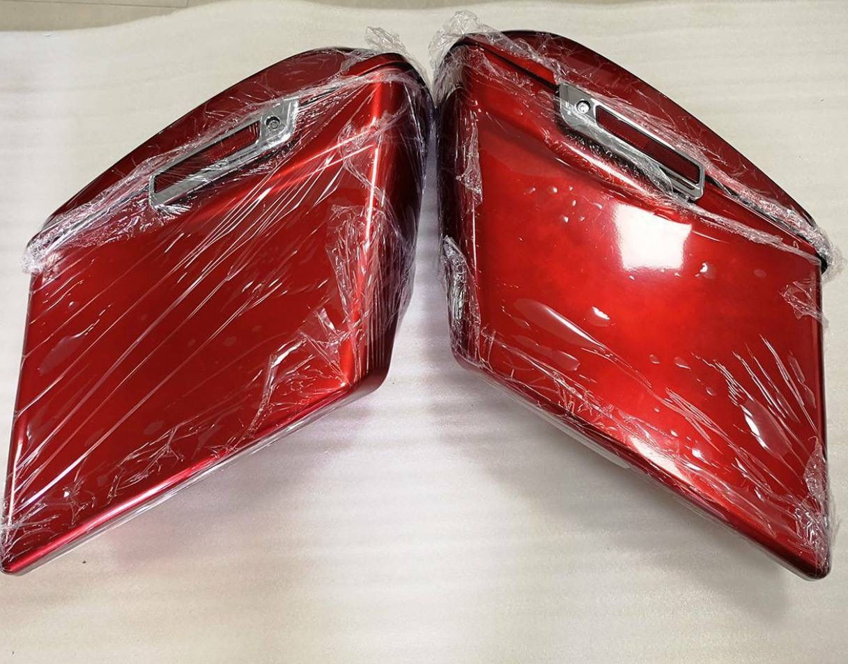 14–23 Harley Touring Saddlebags – Gloss Red – OEM Fit – Left & Right Pair