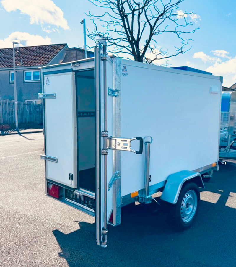 Thumbnail: Brand New 6,8ft x 3,8ft x 4,1ft Single axle Box trailer with Barn doors 750KG