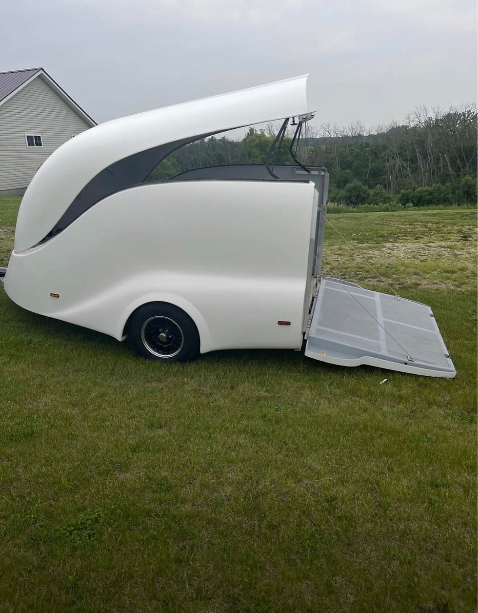 Thumbnail: Clamshell Iron horse Motorcycle trailer