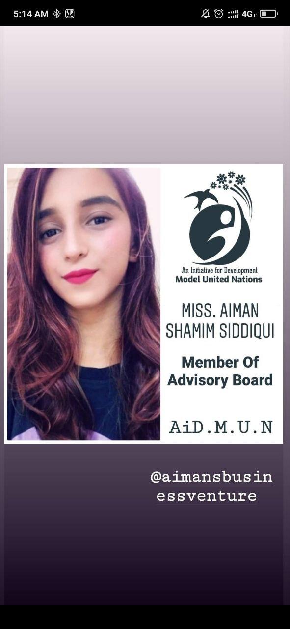 Miss. Aiman Siddiqui