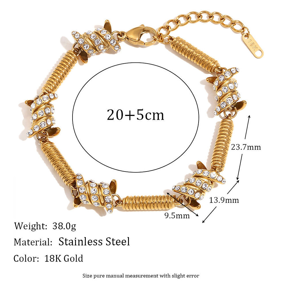 Callan Geometric Plated Gold Spring Knot Hand Chain Bracelet — view 2