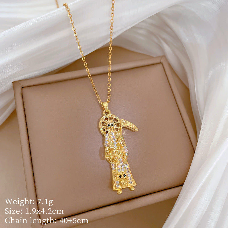 Maddox Crescent Moon Pendant Necklace — view 6