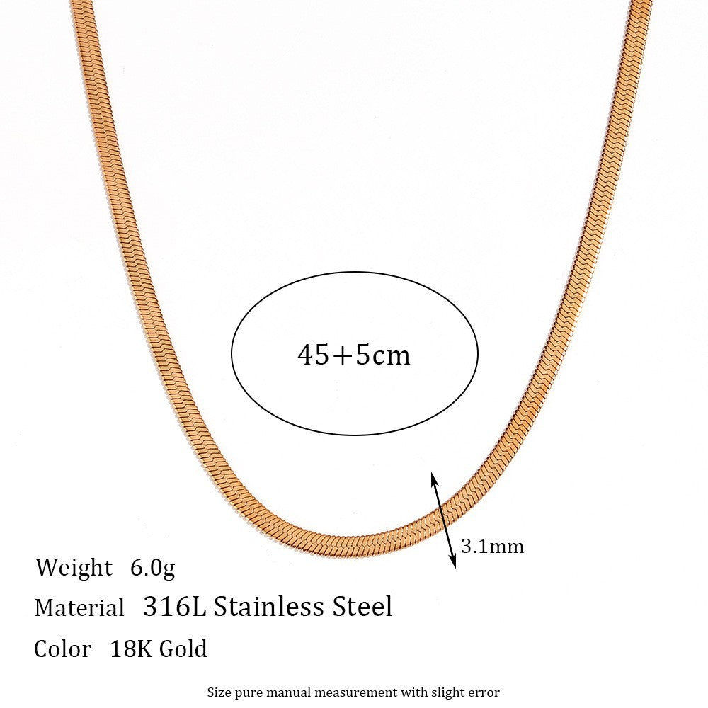 Lyra Box Chain Necklace Geometric Blade Design — view 6