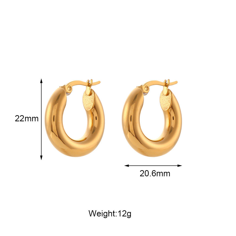 Sabine Geometric Hoop Earrings — view 1