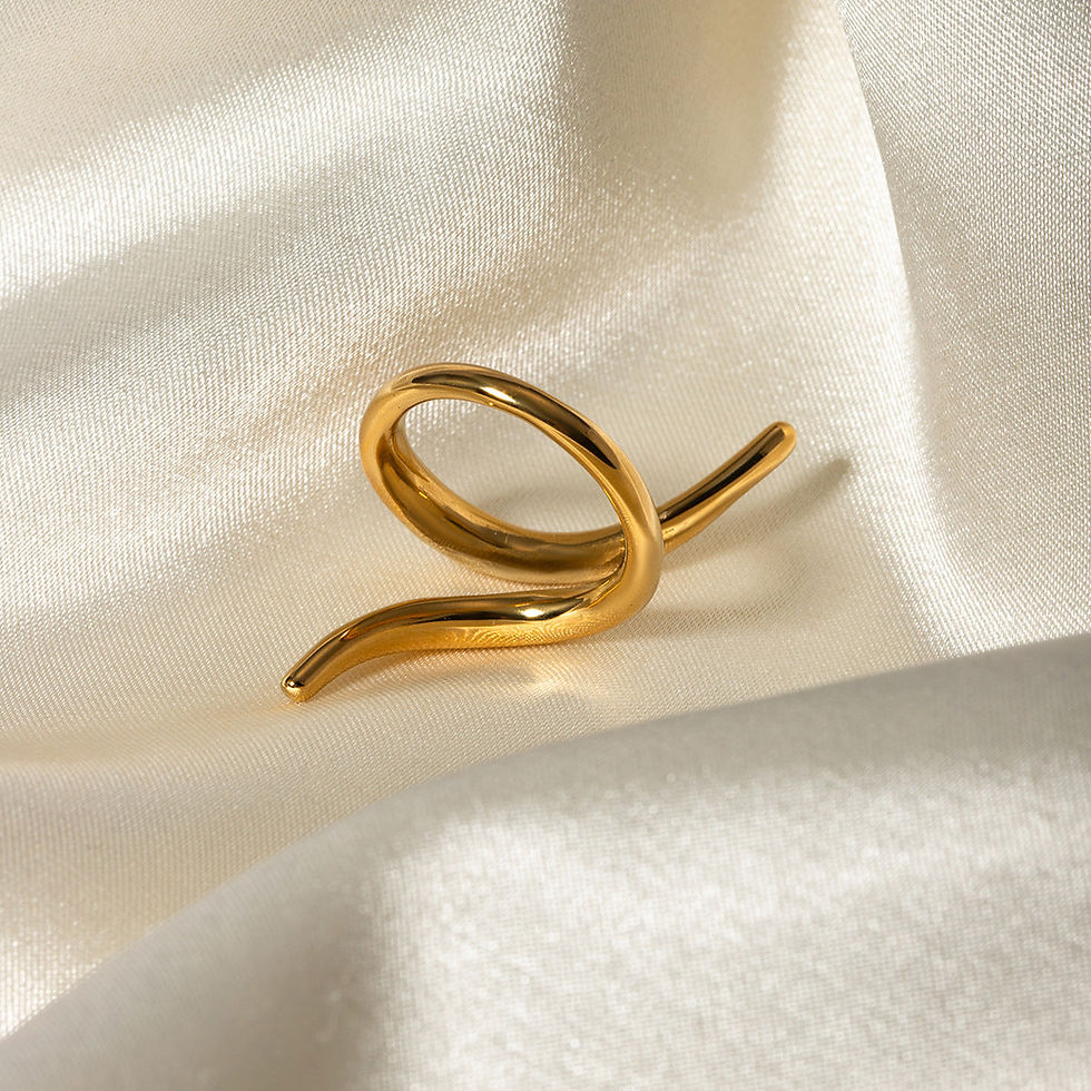 Knox Geometric Asymmetric Open Ring Unisex Jewelry — view 3