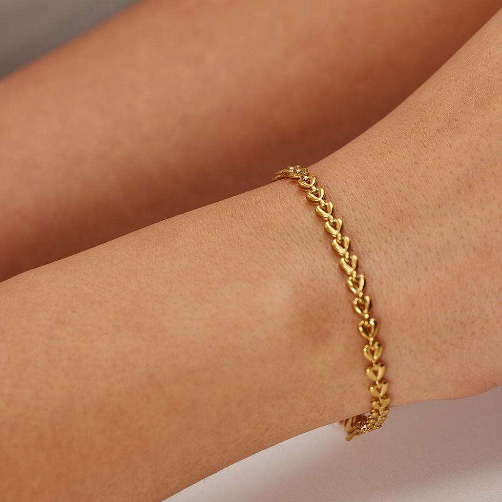 Gaia Trendy Hollow Heart Woven Chain Bracelet — view 3