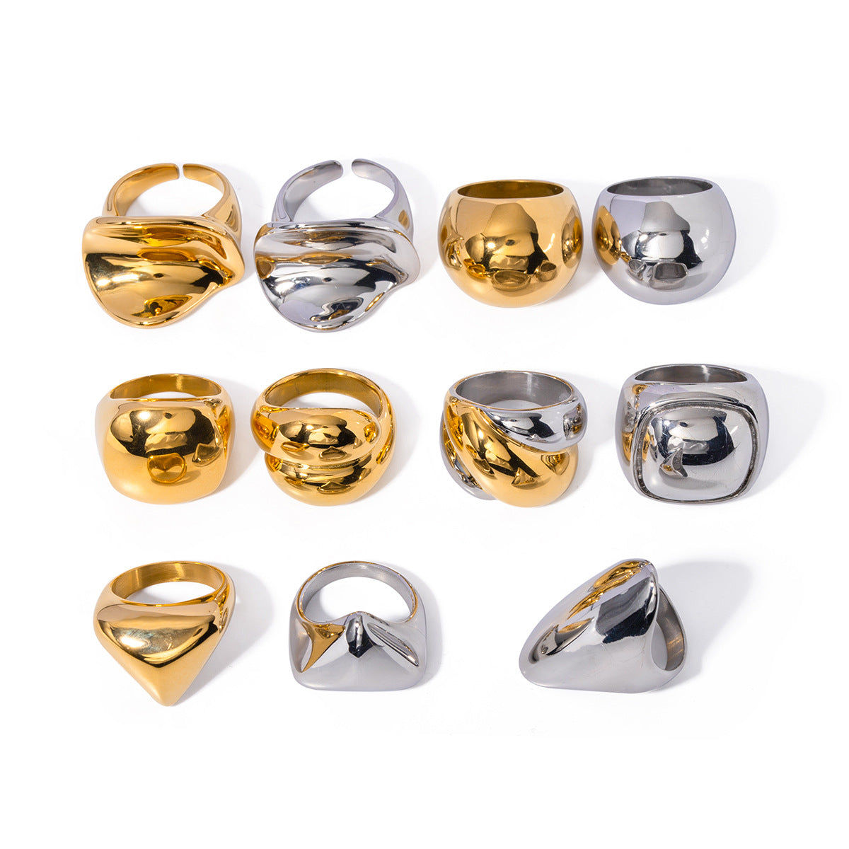 Delphine Geometric Ball Ring — view 6