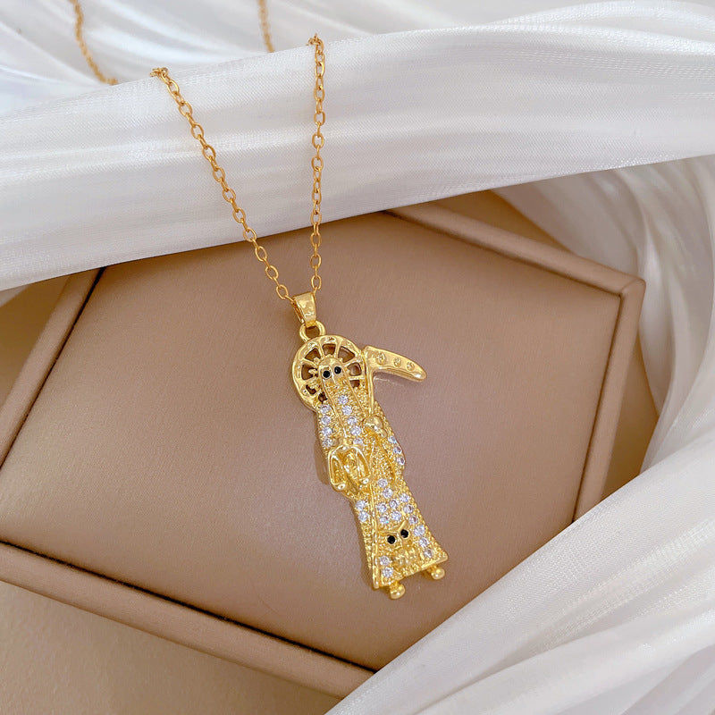 Maddox Crescent Moon Pendant Necklace — view 3