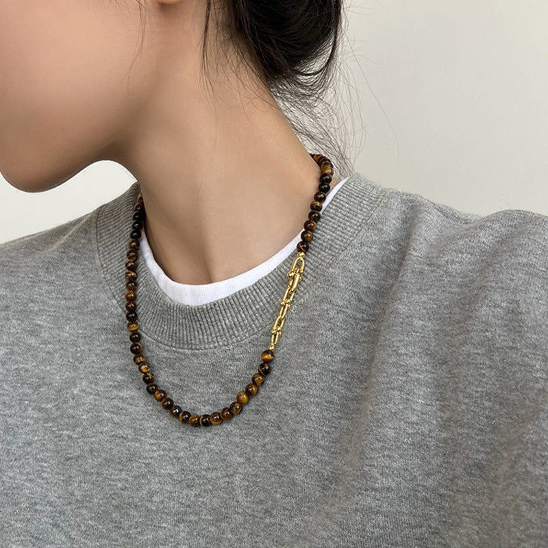 Orion Geometric Plated Yoke Necklace — view 2