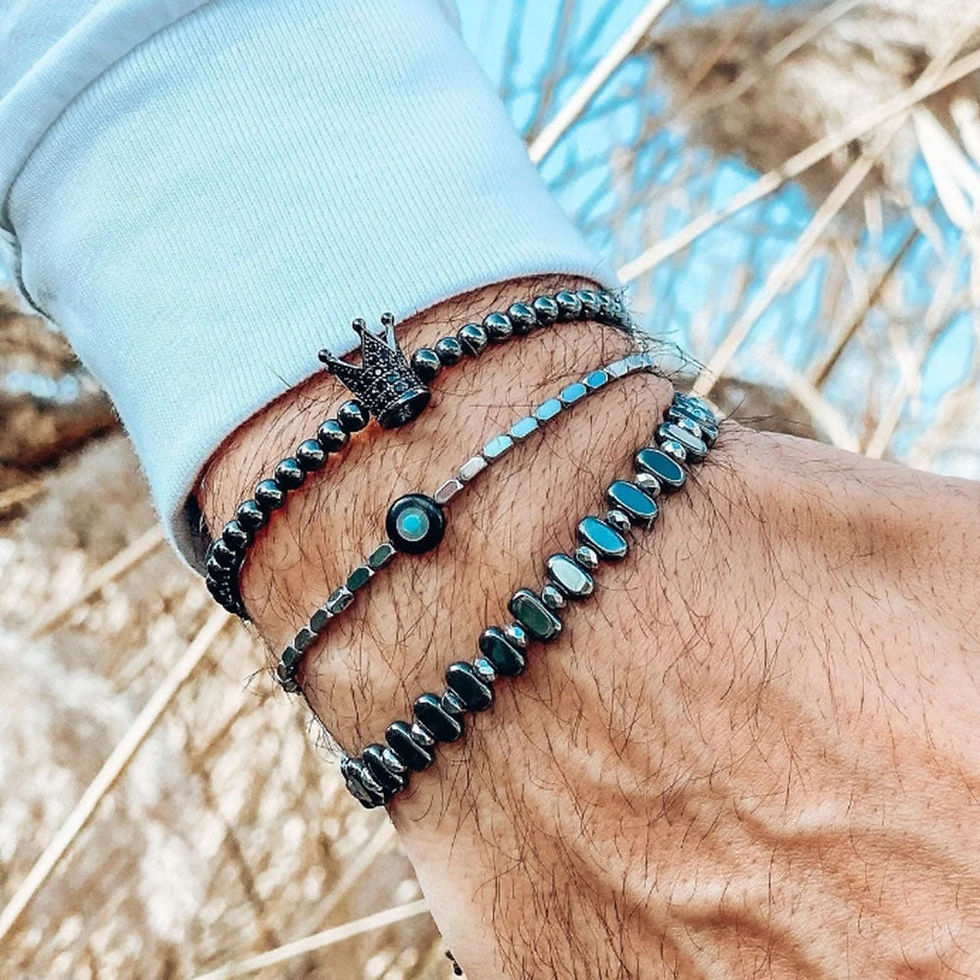 Mason Punk Dark Layered Bracelet Set — view 2