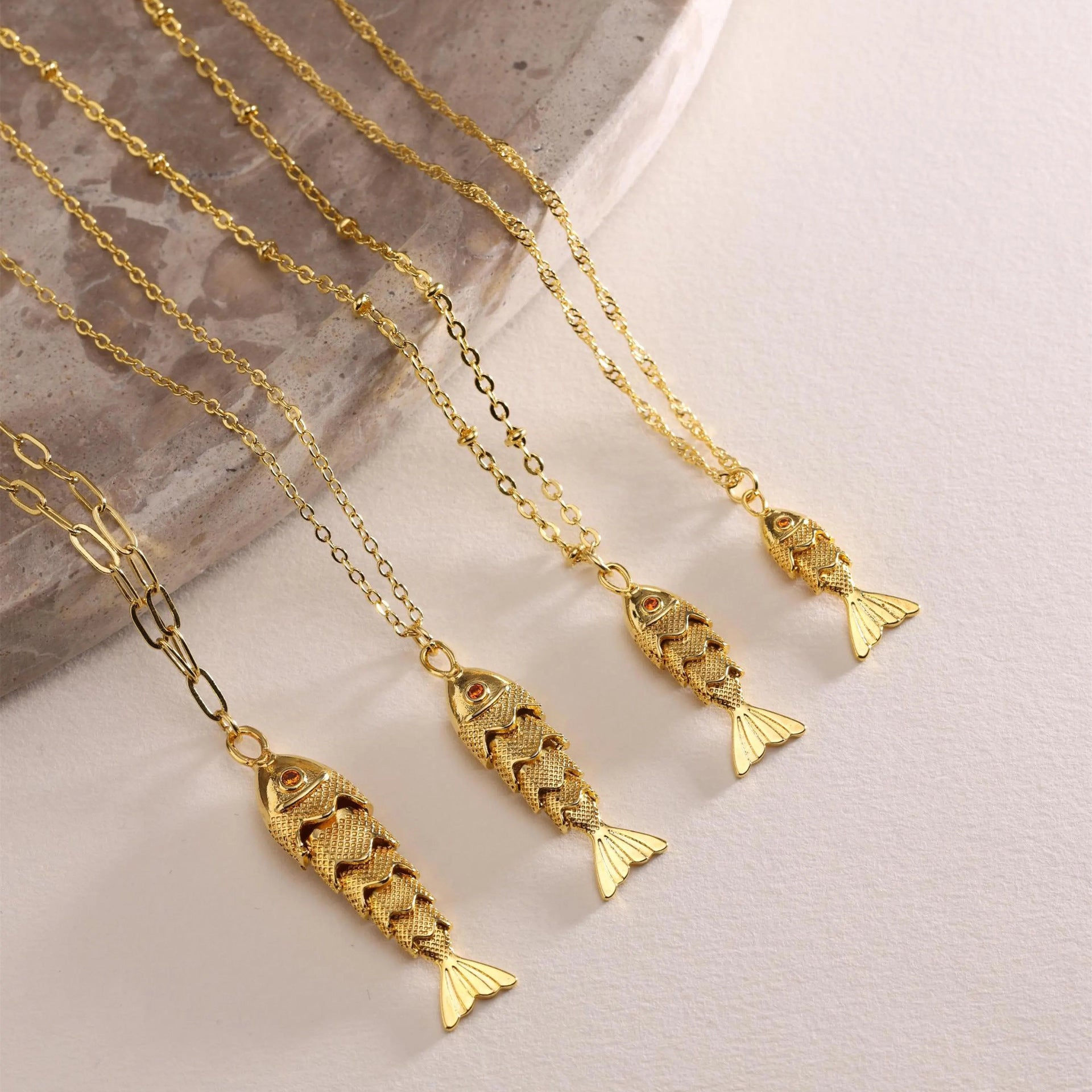 Lennox Koi Fish Pendant Necklace — view 2