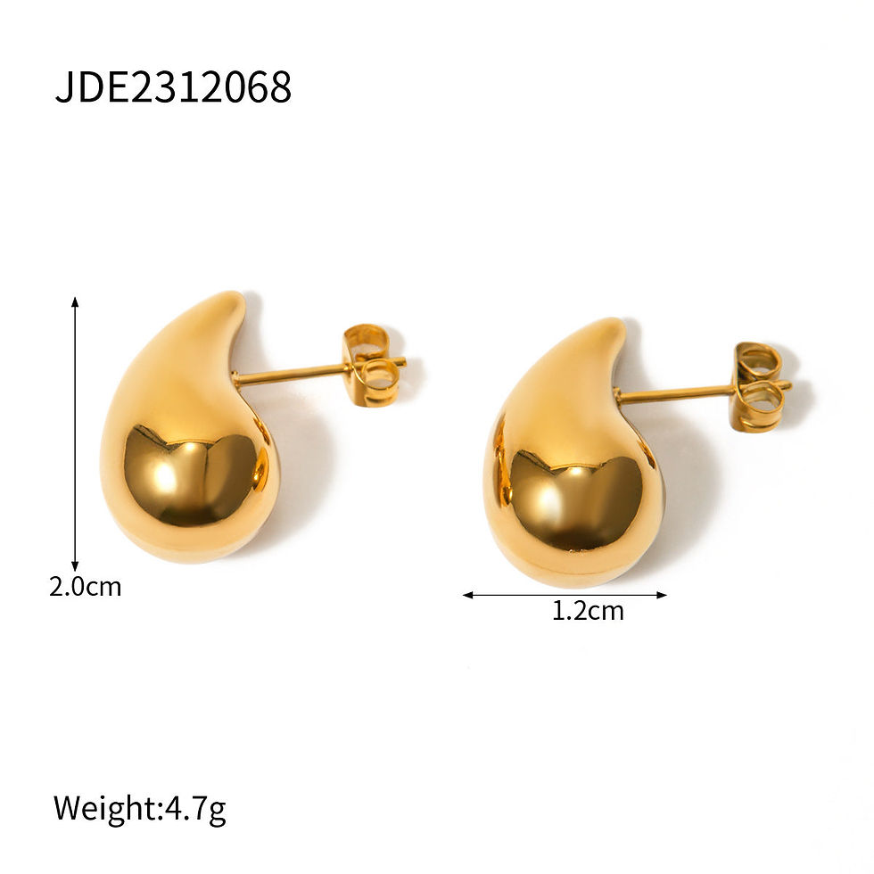 Estelle Trendy Geometric Water Drop Earrings — view 1