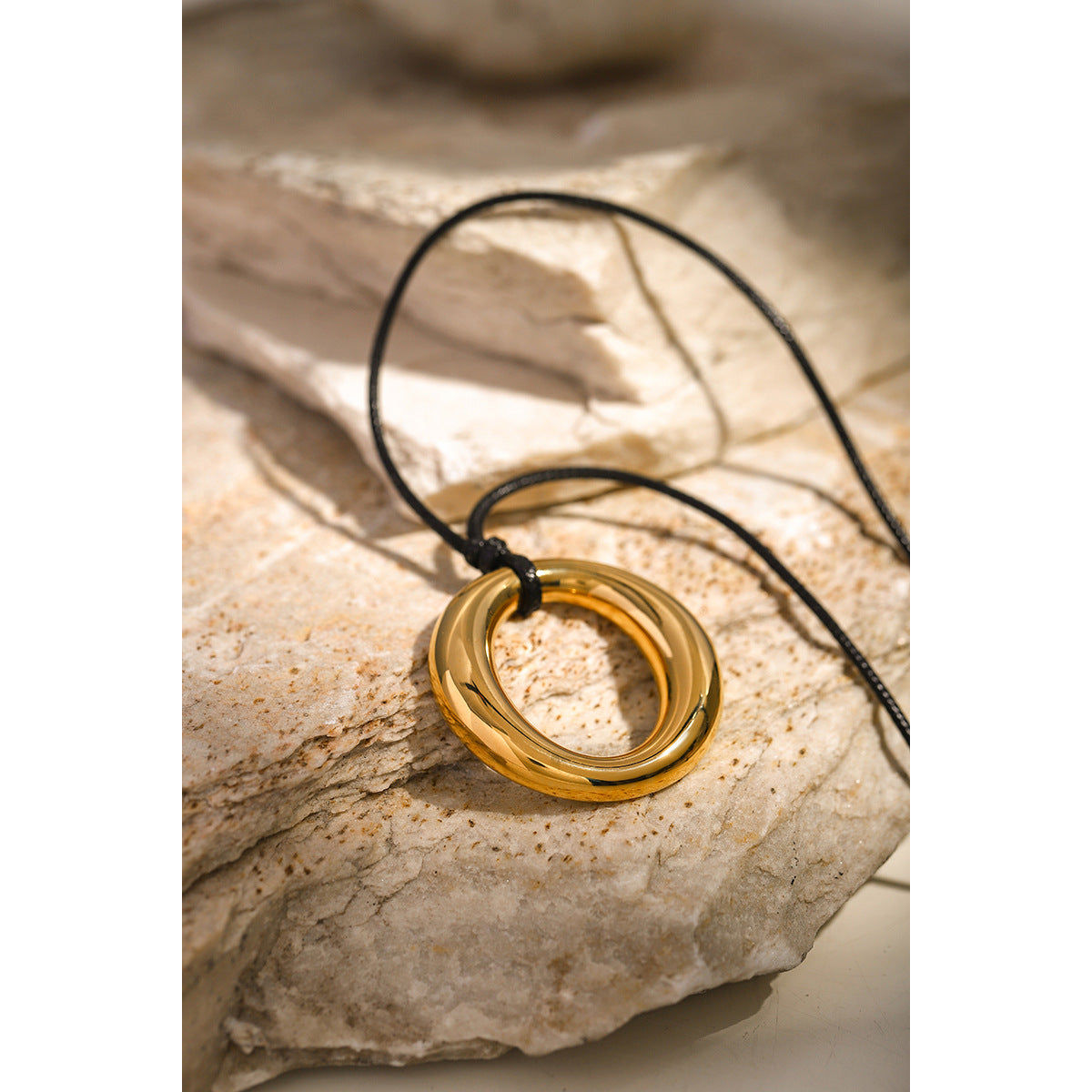 Caspian Circular Hollow Necklace — view 3