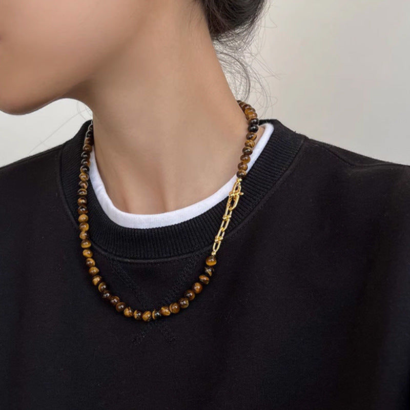 Orion Geometric Plated Yoke Necklace — view 1