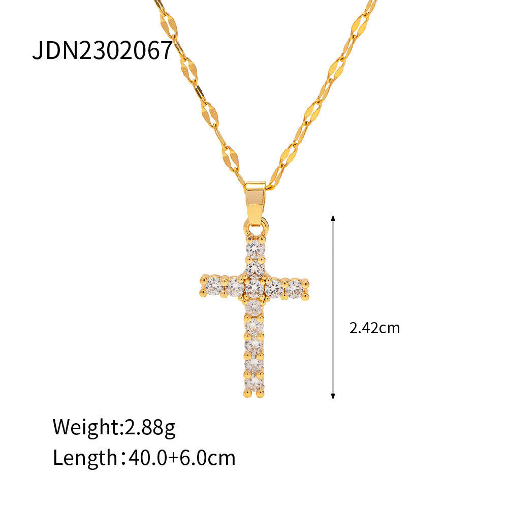 Camille Cross Pendant Necklace — view 6