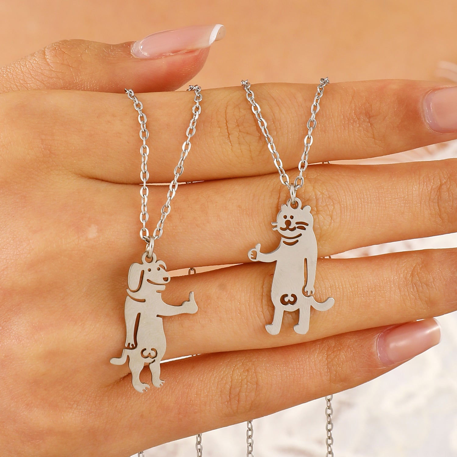 Tristan Thumbs-Up Pendant Necklace — view 2