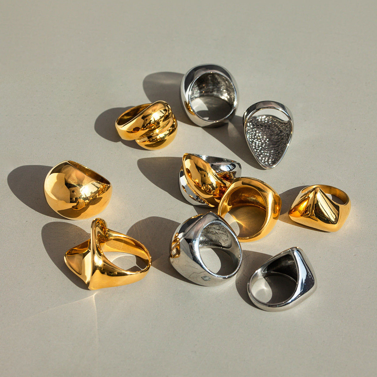 Delphine Geometric Ball Ring — view 2