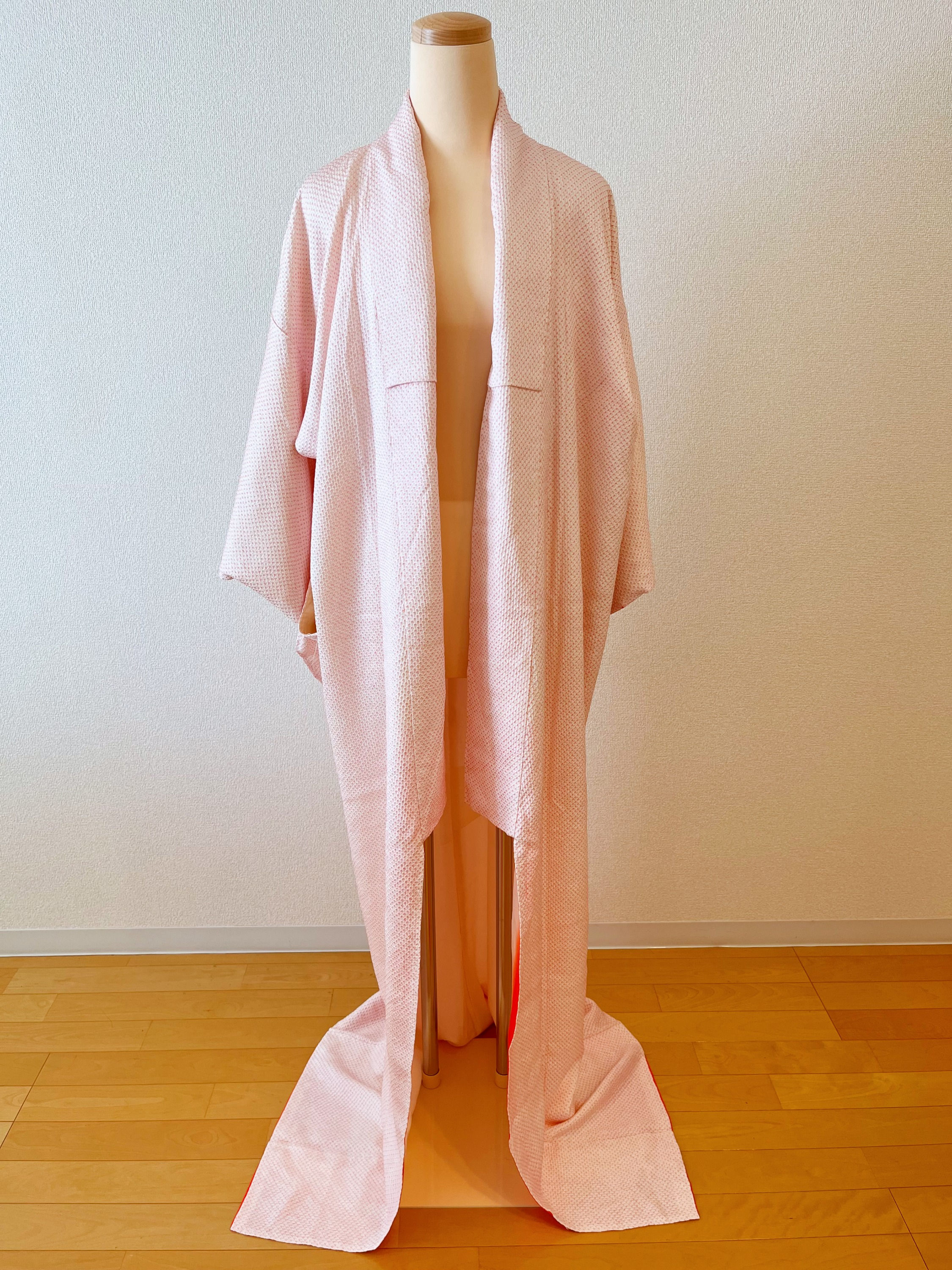 Pink Shibori Komon - Vintage kimono