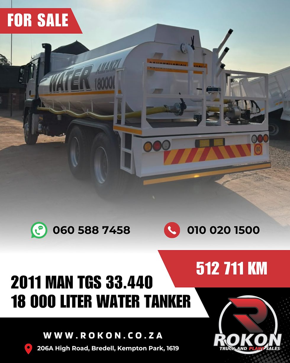 Thumbnail: 2011 MAN TGS 33.440 18 000 Liter Water Tanker