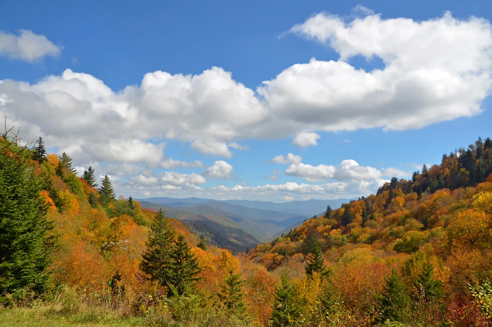 Bryson City mountains in Fall