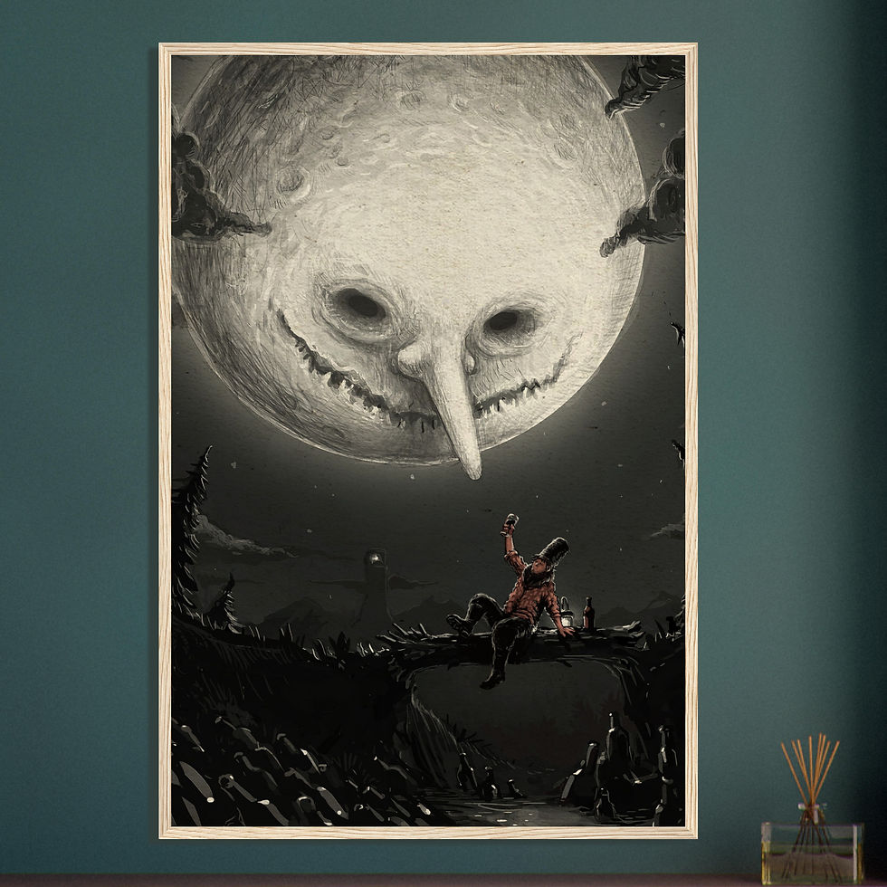 Thumbnail: Drunkard's Moon | Wooden-Framed Fine Art Print
