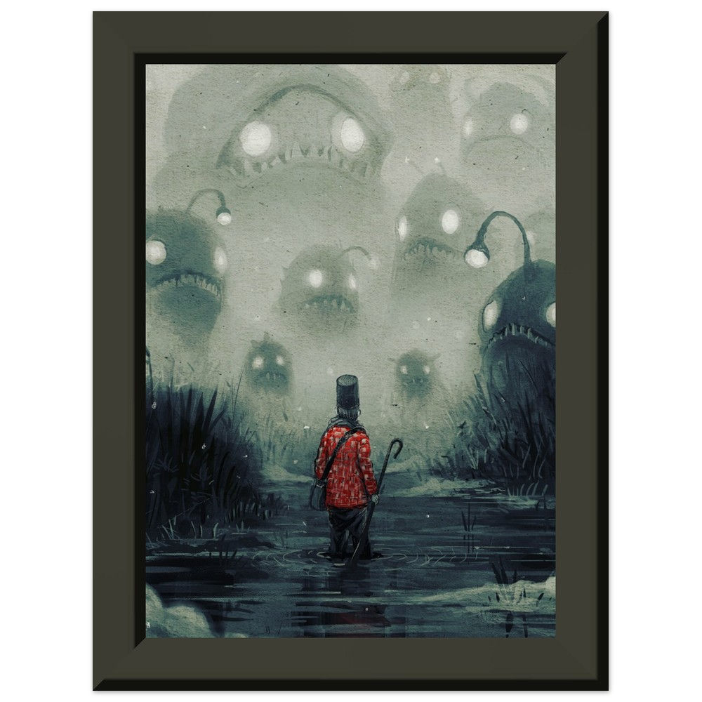 The Gloom Watchers (Blue) | Metal-Framed Fine Art Print