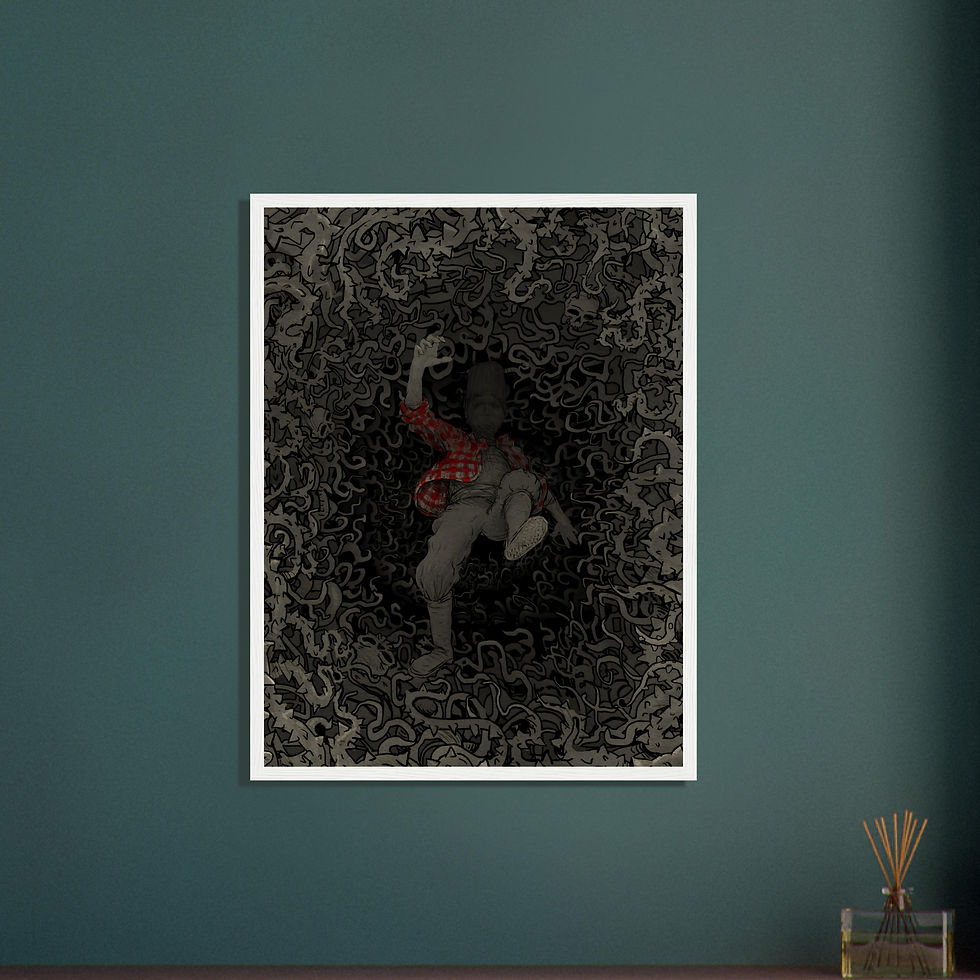 Thumbnail: Falling Down | Wooden-Framed Fine Art Print