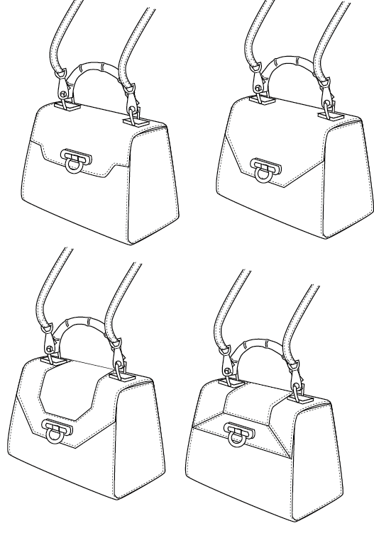 Thumbnail: HandCrafted Customized Cowhide Leather CrossBody Bamboo Bag 24K Gold Plated