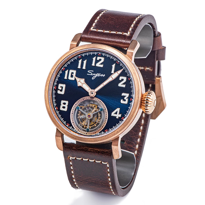 Thumbnail: Sugess Tourbillon Watch 41mm Germany Imported CUSN8 Real Bronze Case