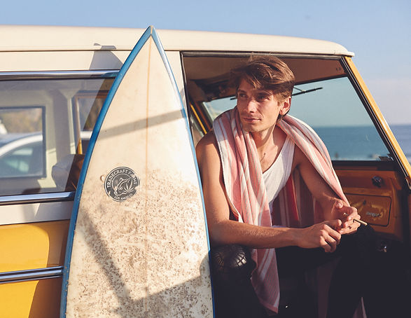 Zuma Beach, California, surfer, Ford Bronco